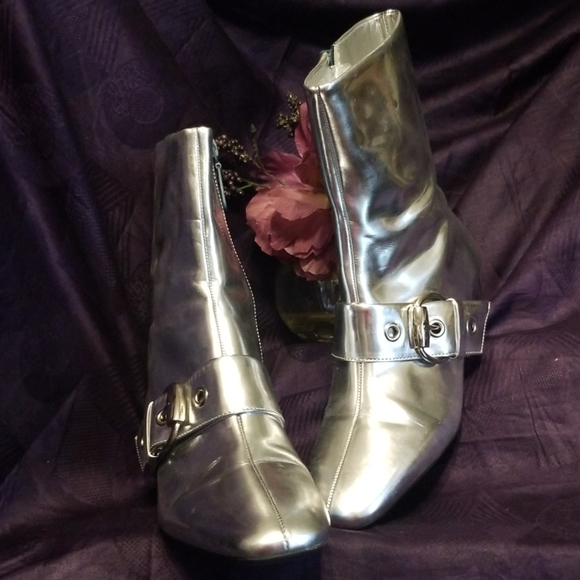 Franco Sarto Shoes - Shoes: Franco Sarto Silver Booties